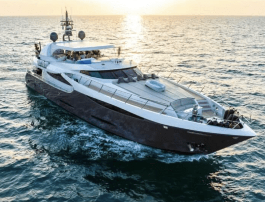 Predator Miami 150 luxury yacht cruising, ideal for up to 35 guests with a focus on power and luxury.